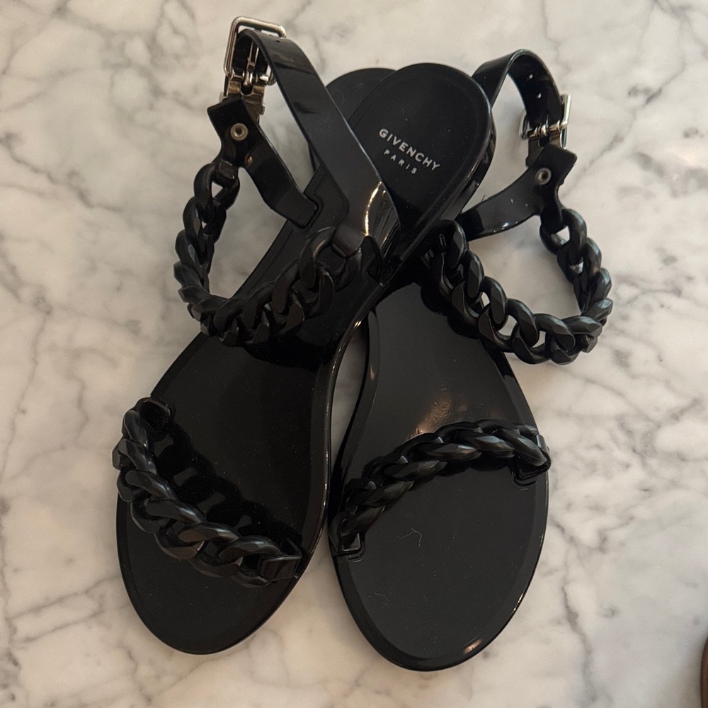 Givenchy Black Jelly Sandals
